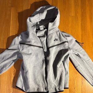 Nike tech Light Gray Full-Zip Hoodie